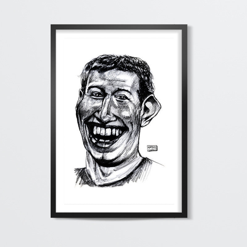 Mark Zuckerberg Caricature Wall Art