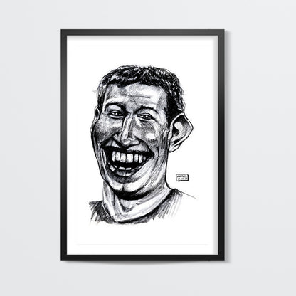 Mark Zuckerberg Caricature Wall Art