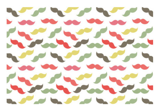 Vintage Mustache Pattern Art PosterGully Specials