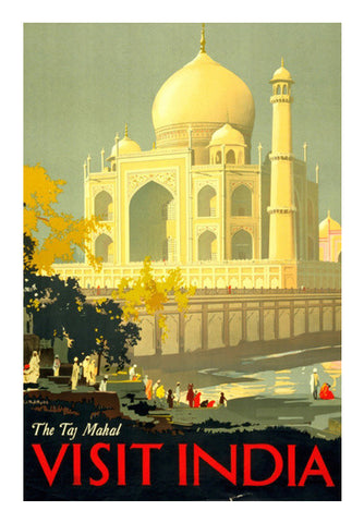 Visit India - Taj Mahal Wall Art