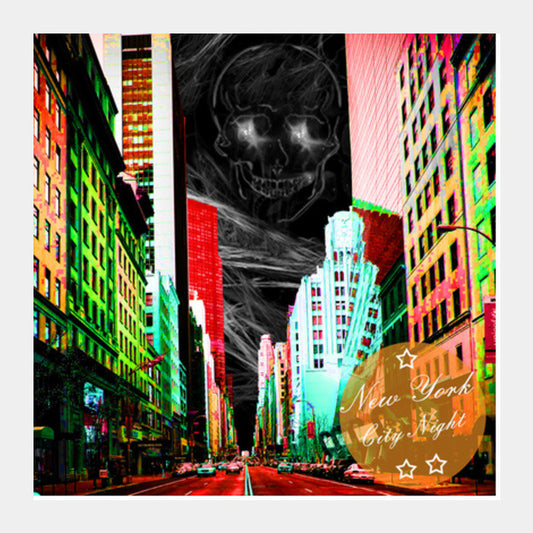 City Night Square Art Prints