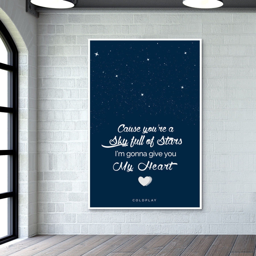 Coldplay | Sky Full of Stars Wall Art