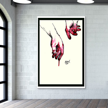 Blood | Hands | Hands covered in blood | Wall Art