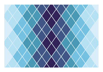 Diamond Stripes Abstract Print Wall Art