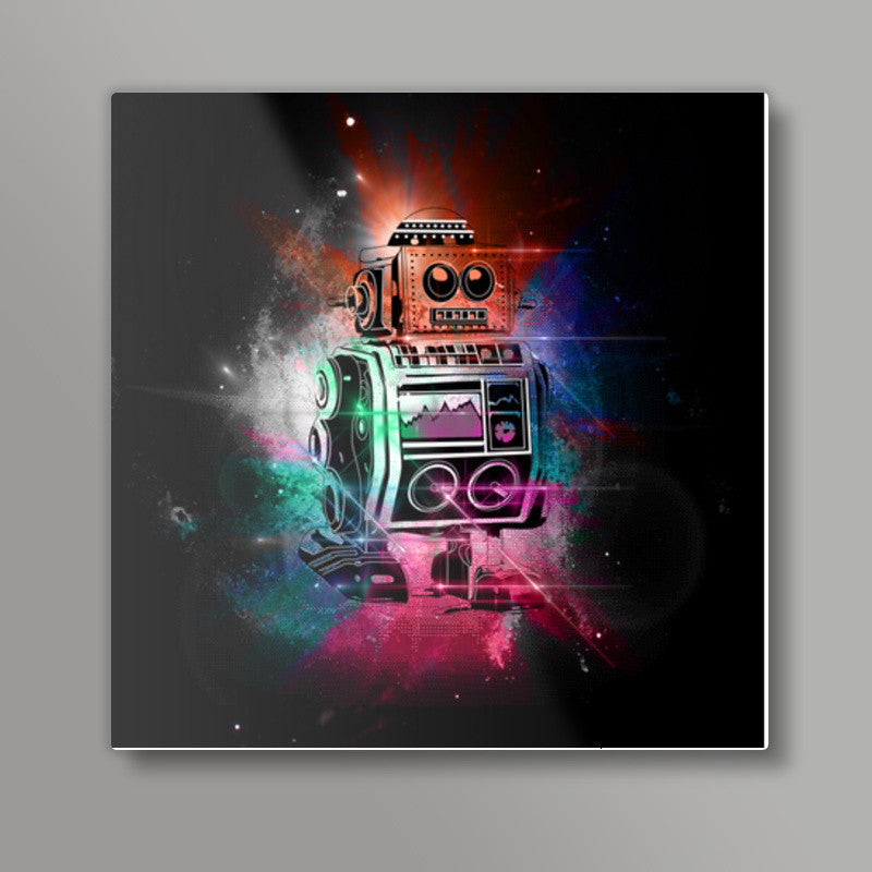 Retro Droid Star Wars Robot Square Art Prints