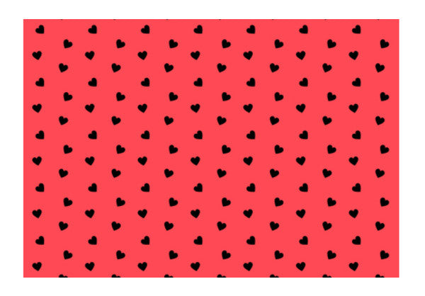 Red and Black Hearts Wall Art