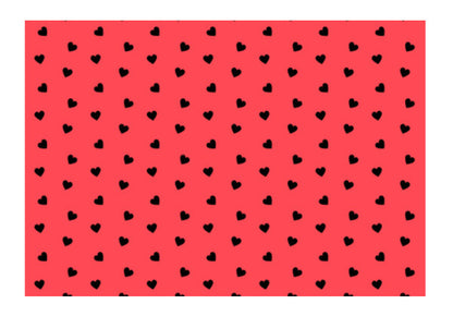 Red and Black Hearts Wall Art