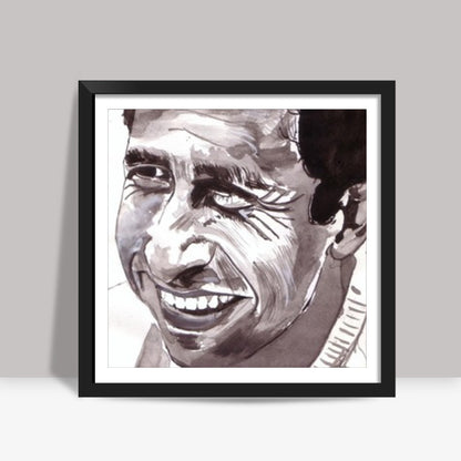 ollywoods versatile actor Naseeruddin Shah  knows that being happy is a lot about being yourself Square Art Prints