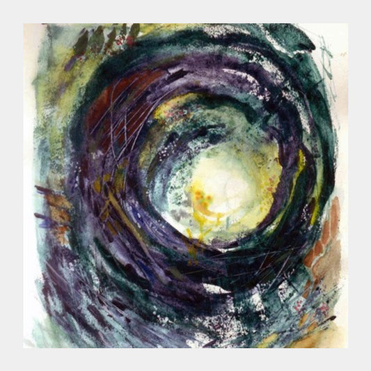 Whirlpool of Color Square Art Prints