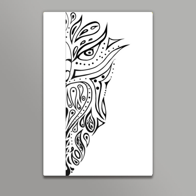 owl drawing illustration art hand drawn  Wall Art