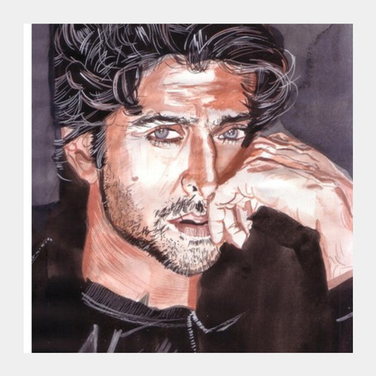 Square Art Prints, Superstar Hrithik Roshan exudes charisma and promise Square Art Prints