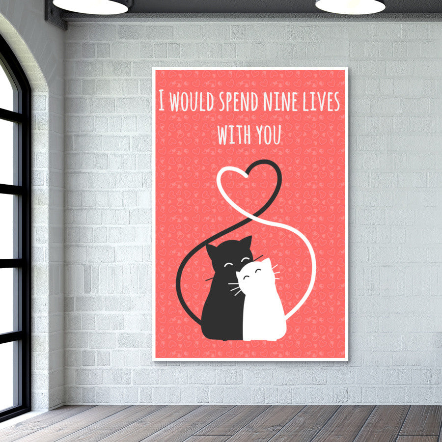 Valentines Cats Wall Art