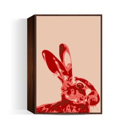 Abstract Hare Red Wall Art