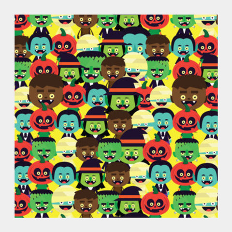 Square Art Prints, HALLOWEEN MONSTERS Square Art | Mona Singh, - PosterGully