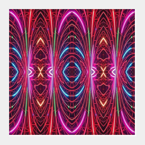Fractal Abstract Colorful Lines Digital Futuristic Art Background  Square Art Prints PosterGully Specials