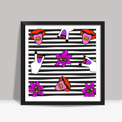 Get Psyched Square Art Prints