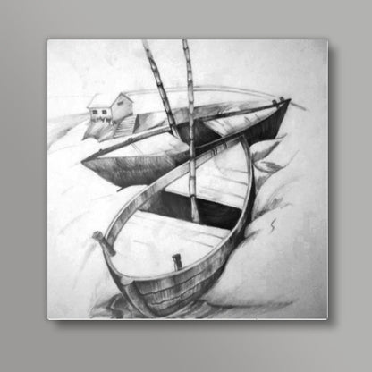 boats Square Art Prints