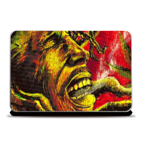 Laptop Skins, Bob Marley Acrylic Painting Laptop Skin | Pankaj Bhambri, - PosterGully