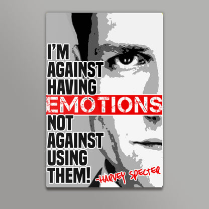 SUITS Harvey Specter Emotions Quote Wall Art