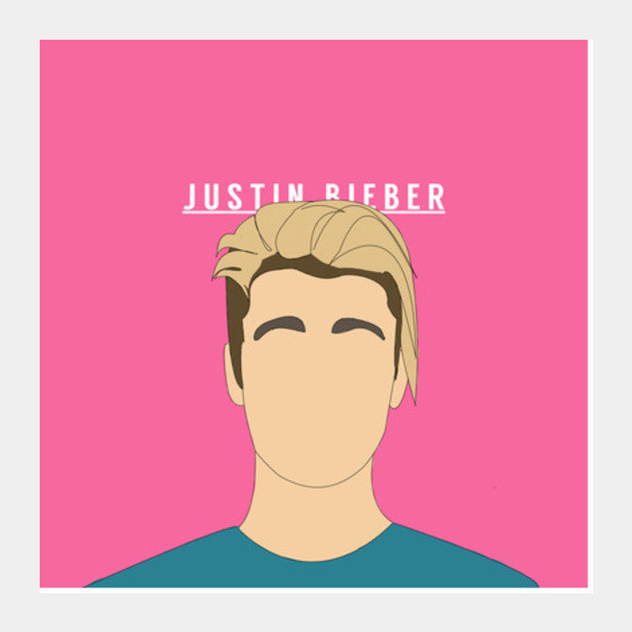 Justin Bieber | Portrait minimal Square Art Prints