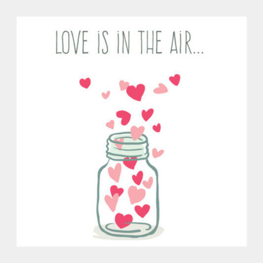 love is in the air! Square Art Prints