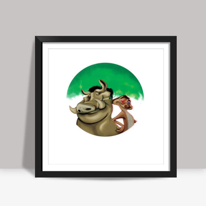 Timon and Pumba Square Art Prints