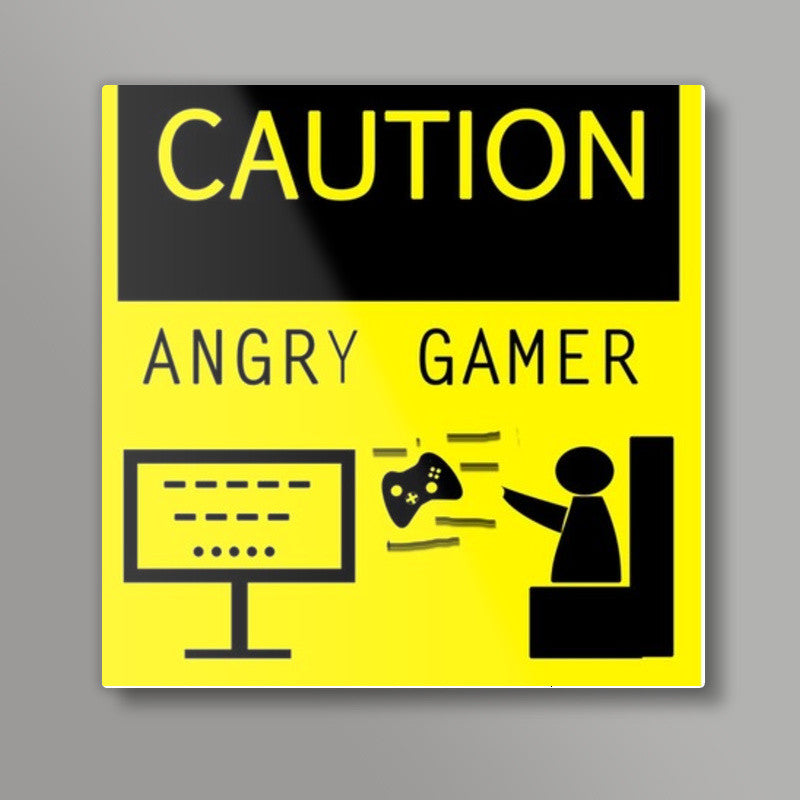 ANGRY GAMER Square Art Prints