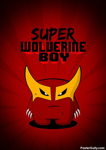 Wall Art, Super Wolverine Boy Artwork