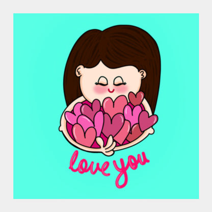 Love You Square Art Prints