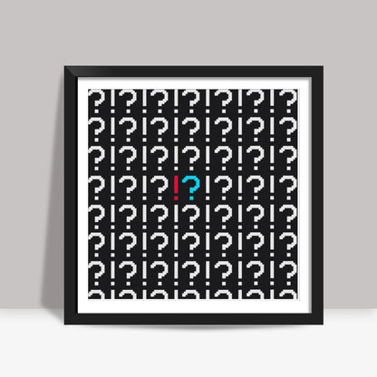 QUESTION EXCLAMATION Square Art Prints