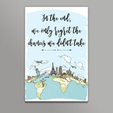 Quirky World Map Metal Prints