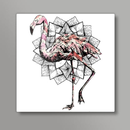 Flamingo Fractals Square Art | Lotta Farber