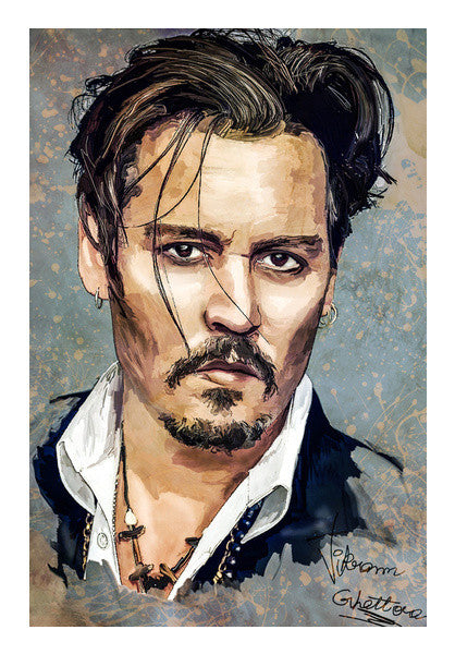 Wall Art, Fluen Strokes with Johnny Depp Wall Art