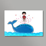Whale U be My Valentine Wall Art