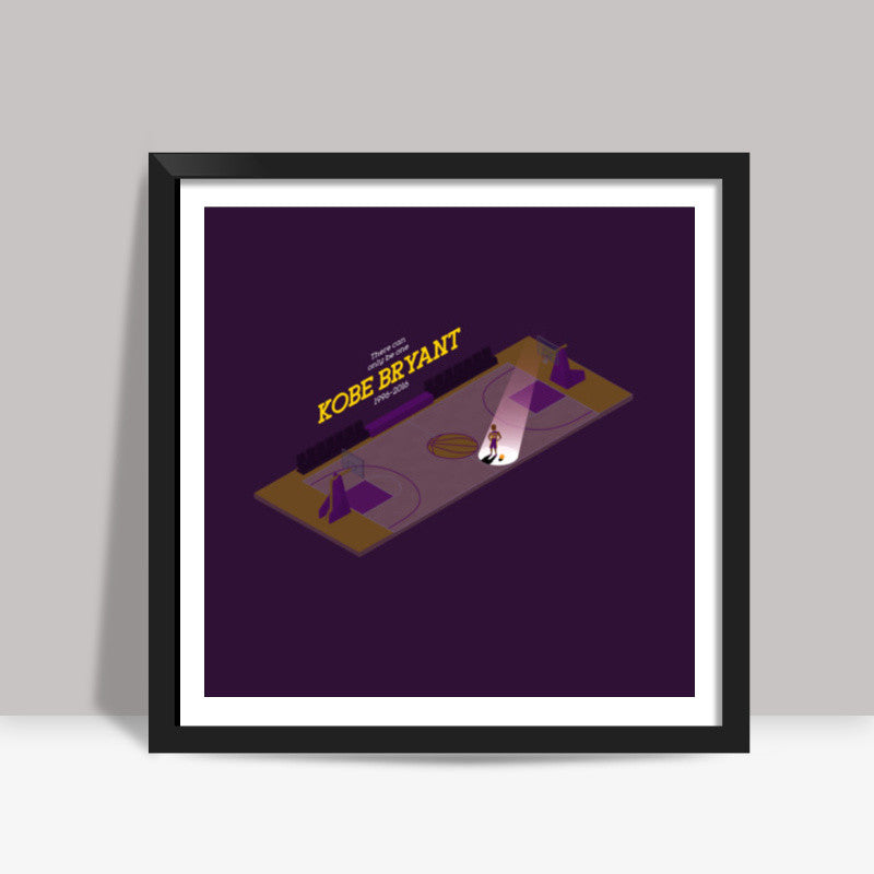 NBA Basketball Kobe Bryant Isometric Minimal Square Art Prints