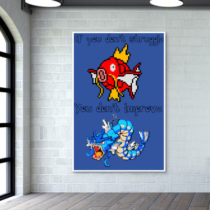 Pokemon Magikarp-Gyarados Wall Art