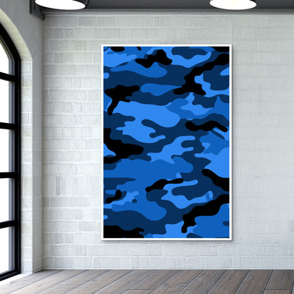 Blue Camo Wall Art