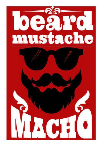 Beard + Mustachhe Art PosterGully Specials