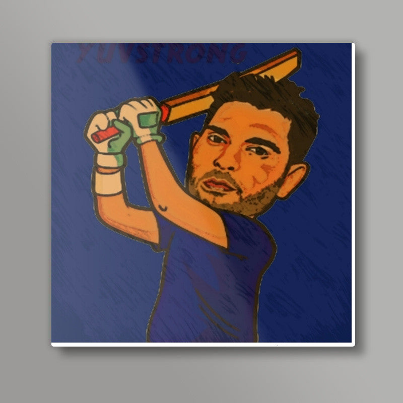 Yuvraj Singh  Square Art Prints