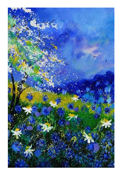 Wall Art, blue cornflowers 6761 Wall Art