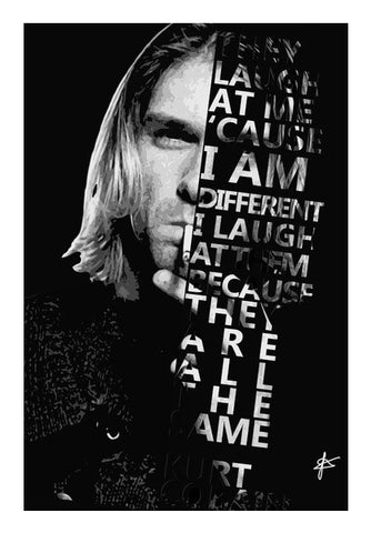 Kurt Cobain Quote  Art PosterGully Specials