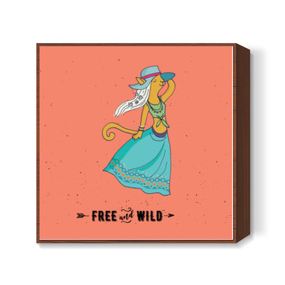 Free & Wild #BohemianLove Square Art Prints