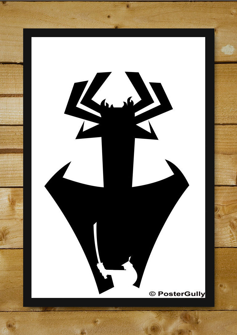 Wall Art, Samurai Jack Black Artwork