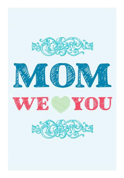 PosterGully Specials, Typography Mom Wall Art