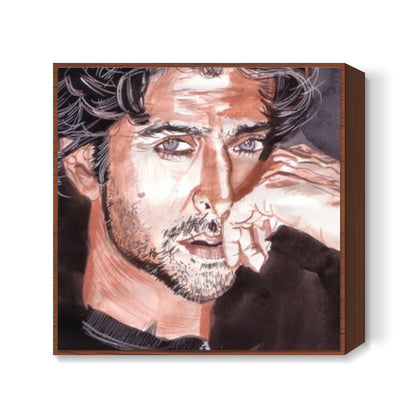 Bollywood superstar Hrithik Roshan has charm and charisma, style and substance Square Art Prints