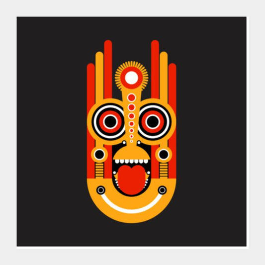 PosterGully Specials, Tiki Mask Square Art Prints