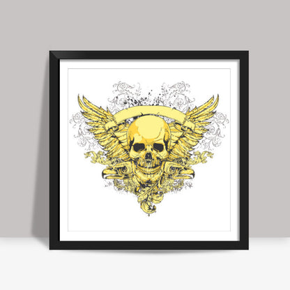 Winged Skull 1 Square Art Prints