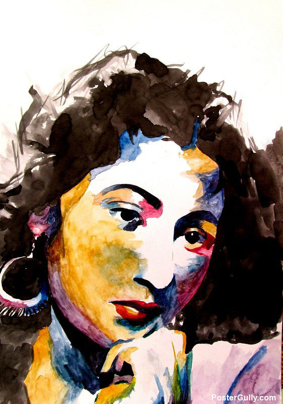 Wall Art, Madhubala Watercolor Artwork