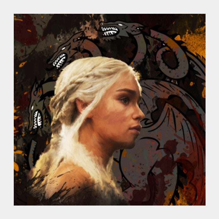 Square Art Prints, Khaleesi - Game Of Thrones Square Art Prints