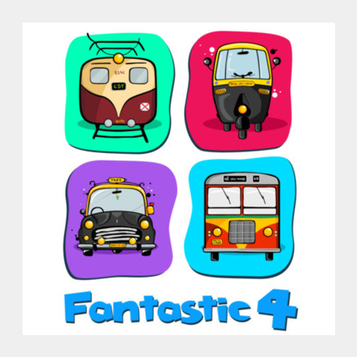 Fantastic 4 - Square Art Prints Square Art Prints